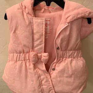 Gymboree Toddler light pink hooded vest, EUC